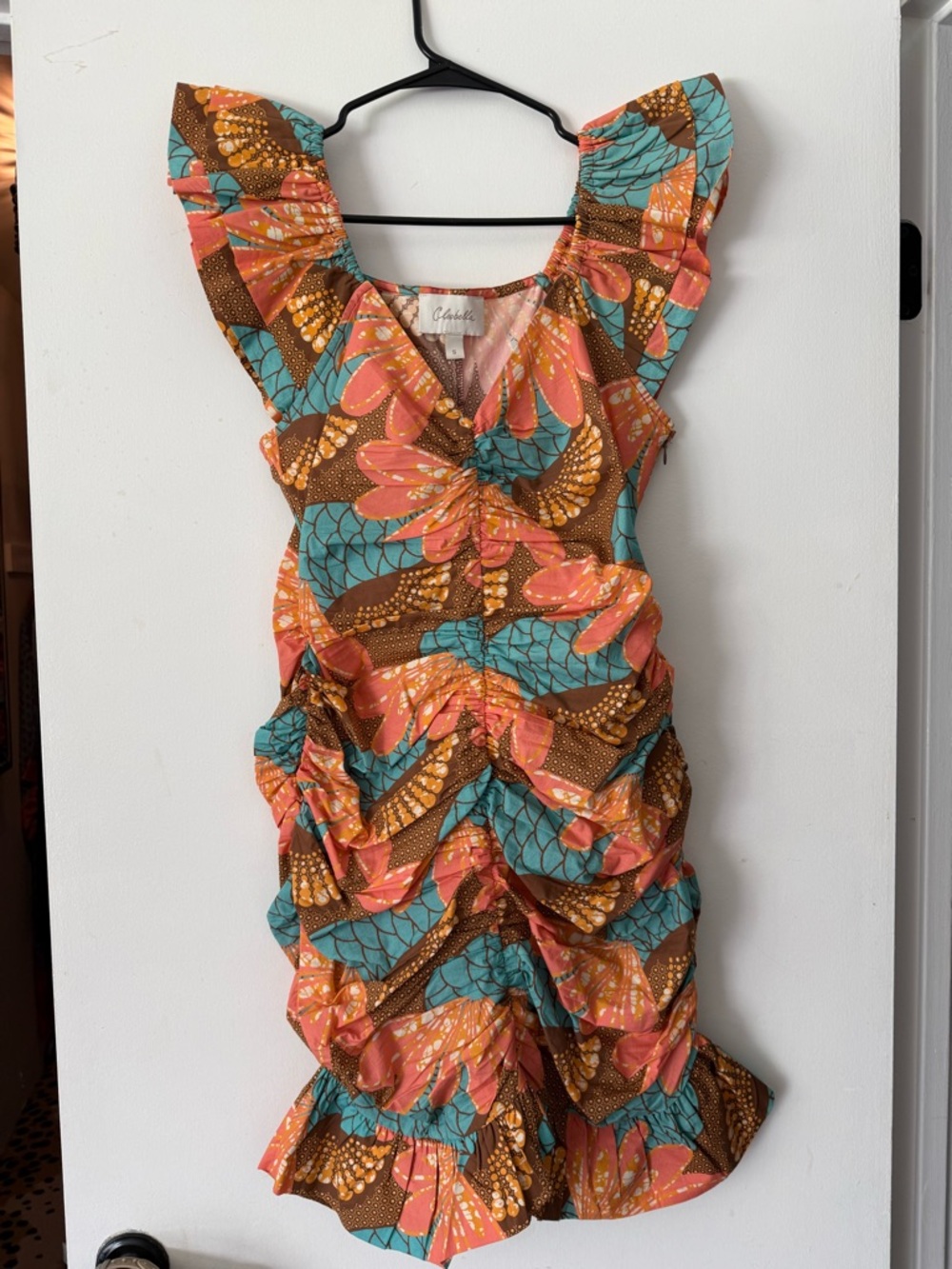 Cleobella Tiana Ruched Mini Dress in Riviera Print